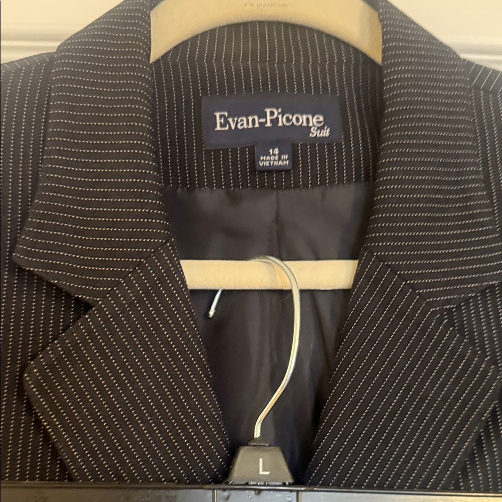 Evan Picone Women's Black Pinstripe Suit